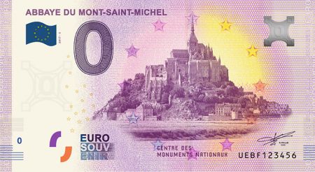 Billet 0 Euro Souvenir - Mont Saint Michel 2020 France