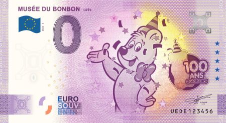 Billet 0 euro Souvenir - Musée du Bonbon - 100 ans du musée - 2022