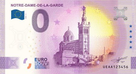 Billet 0 Euro Souvenir - Notre Dame de la Garde - Marseille - France 2022