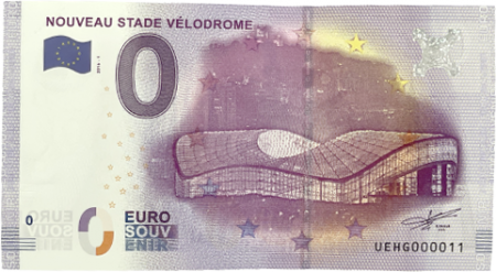 Billet 0 Euro Souvenir - Nouveau Stade Vélodrome de Marseille 2016 - petite numérotation