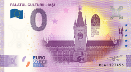 Billet 0 Euro Souvenir - Palatul Culturii - Iasi - Roumanie 2022