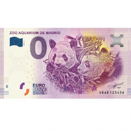 Billet 0 Euro Souvenir - Panda - Espagne 2020