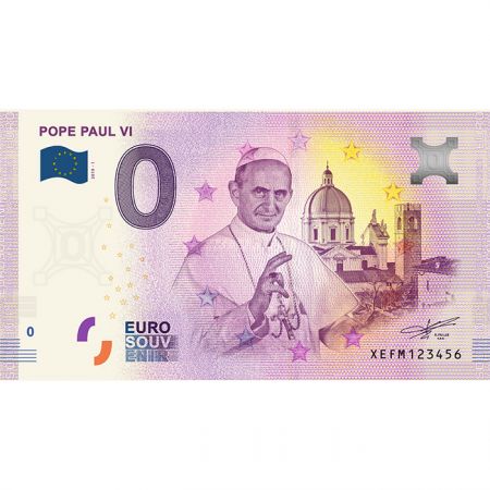 Billet 0 Euro Souvenir - Pape Paul VI - Vatican 2019
