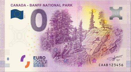 Billet 0 euro Souvenir - Parc National Banff - Canada 2019