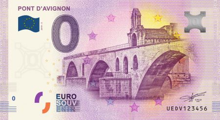 Billet 0 Euro Souvenir - Pont d\'Avignon - France 2019