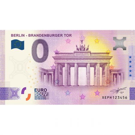 Billet 0 euro Souvenir - Porte de Brandebourg - Allemagne 2021