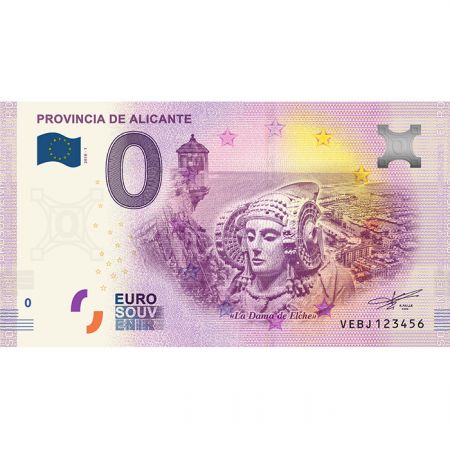 Billet 0 Euro Souvenir - Province d\'Alicante - Espagne 2019