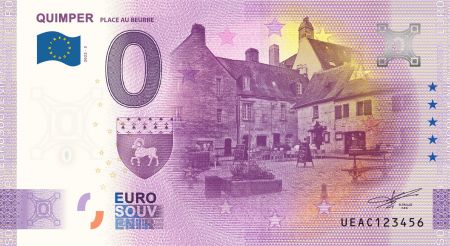 Billet 0 Euro Souvenir - Quimper - Place au beurre - France 2022