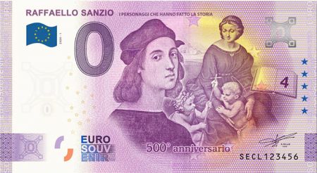 Billet 0 Euro Souvenir - Raphaël - Italie 2020