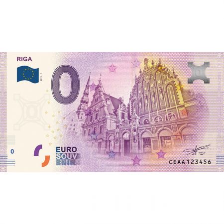 Billet 0 Euro Souvenir - Riga - Lettonie 2019