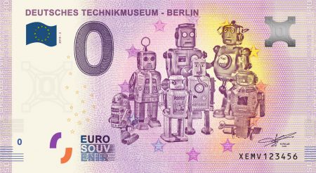 Billet 0 euro Souvenir - Robots - Deutsches Technikmuseum - Allemagne 2019