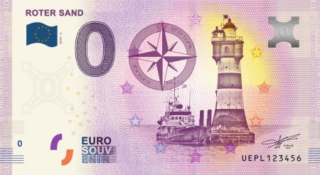 Billet 0 euro Souvenir - Roter Sand - Allemagne 2019