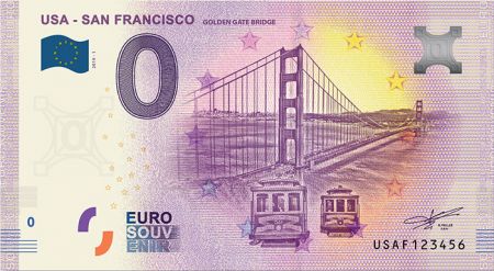 Billet 0 Euro Souvenir - San Francisco Golden Gate 2019