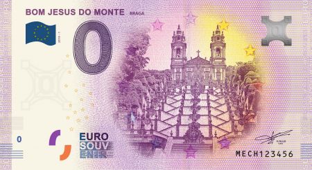 Billet 0 Euro Souvenir - Sanctuaire Bon-Jésus-du-Mont de Braga - Portugal 2019