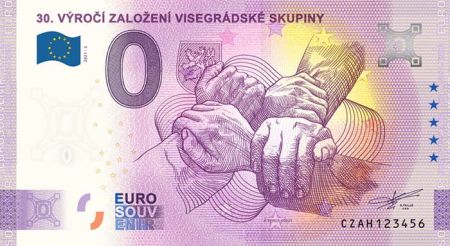 Billet 0 Euro Souvenir - Solidarité du Pacte de Viegrad - République Tchèque 2021