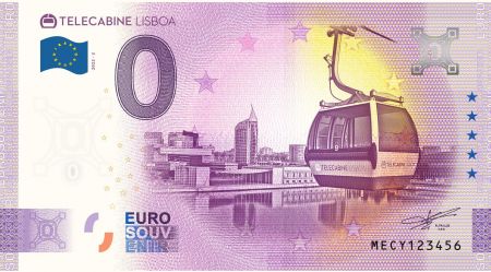 Billet 0 Euro Souvenir - Télécabine de Lisbonne - Portugal 2022
