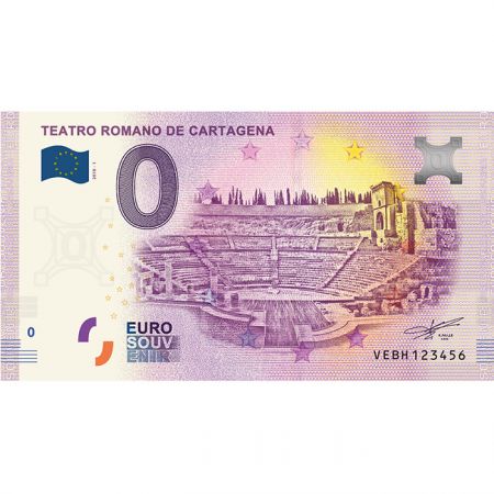 Billet 0 Euro Souvenir - Théâtre Romain - Cartagène - Espagne 2019