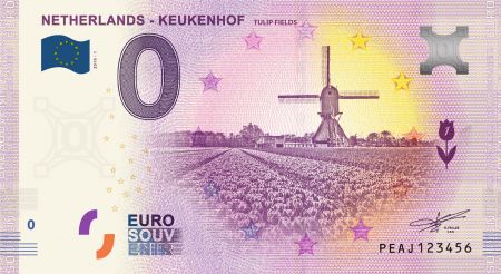 Billet 0 Euro Souvenir - Tulipes des Pays-Bas 2019