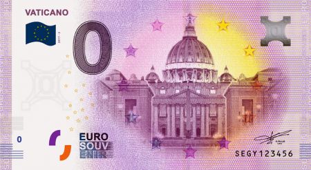 Billet 0 Euro Souvenir - Vaticano 2018