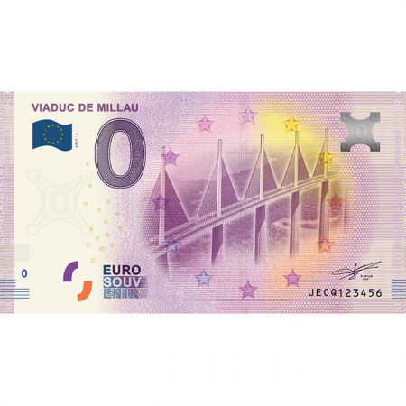 Billet 0 Euro Souvenir - Viaduc de Millau 2019