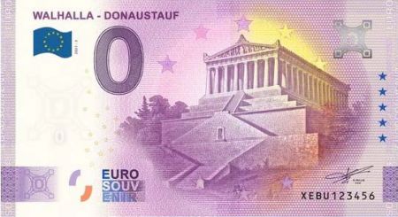 Billet 0 euro Souvenir - Walhalla de Donaustauf - Allemagne 2021