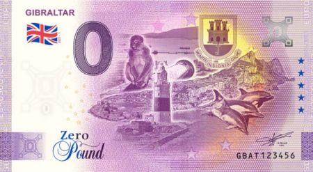 Billet 0 Pound Souvenir - Gibraltar 2021
