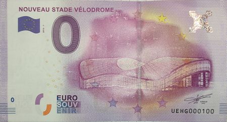 BILLET Numéro 100 - Nouveau Stade Vélodrome de Marseille 2016 - Billet 0 Euro Souvenir