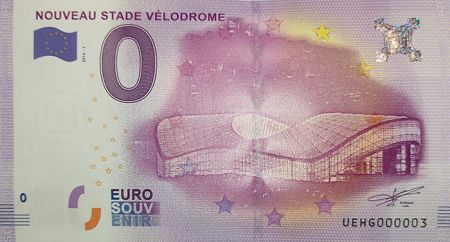 BILLET Numéro 3 - Nouveau Stade Vélodrome de Marseille 2016 - Billet 0 Euro Souvenir