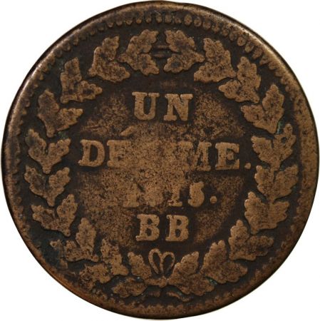 BLOCUS DE STRASBOURG  NAPOLEON Ier - DECIME 1815. BB