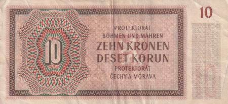 Bohéme et Moravie 10 Korun - Fille - 1942 - P.8a