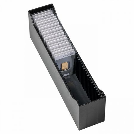 Boîte rangement LOGIK pour lingotins d\'or, vertical noir