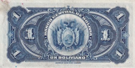 Bolivie 1 Boliviano - Simon Bolivar -  1928 - Série Z - P.118