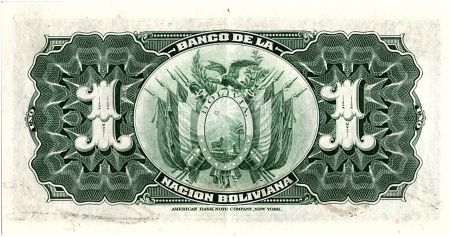 Bolivie 1 Boliviano, Mercure -  1911