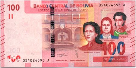 Bolivie 100 Bolivianos Héros Boliviens -Perroquets  - ND (2019) - Neuf