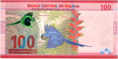Bolivie 100 Bolivianos Héros Boliviens -Perroquets  - ND (2019) - Neuf