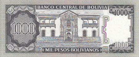 Bolivie 1000 Pesos Bolivianos, Juana Azurday de Padilla - Maison - 1982
