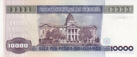 Bolivie 10000 Pesos Bolivianos , Maréchal A. De Santa Cruz - Parlement - 1984