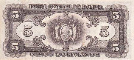 Bolivie 5 Bolivianos - Simon Bolivar - 1945 - Série F - P.138a