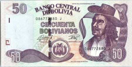Bolivie 50 Pesos Bolivianos, Melchior Perez de Holguin - ND (2015)