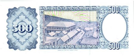 Bolivie 500 Pesos Bolivianos, Eduardo Avaroa - Paysage - 1981 Série C