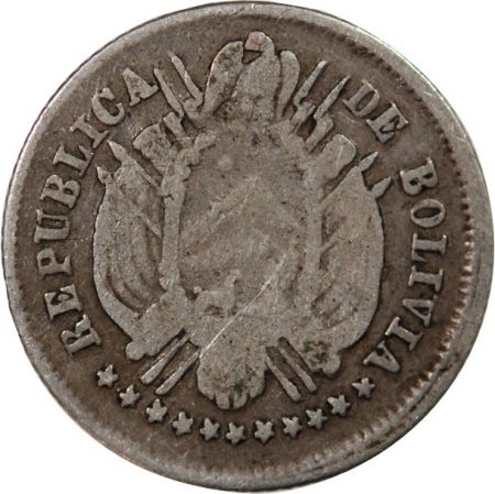 Bolivie BOLIVIE - 5 CENTAVOS ARGENT 1872 ER