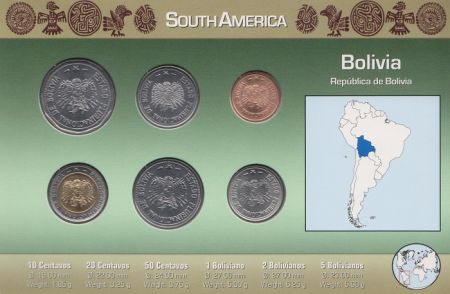 Bolivie Monnaies du Monde - Bolivie