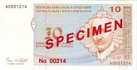 Bosnie-Herzégovine 10 Convertible Maraka - A. Santic - 1998