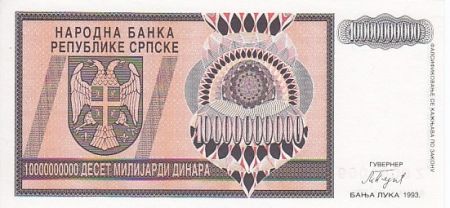 Bosnie-Herzégovine 10 Milliard de Dinara de Dinara, Aigle à 2 têtes