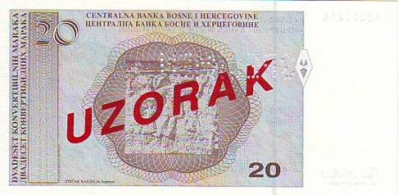 Bosnie-Herzégovine 20 Convertible Maraka -  A. B. Simic - 1998
