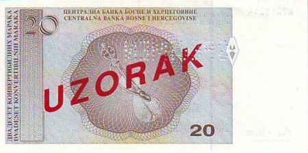 Bosnie-Herzégovine 20 Convertible Maraka - F. Visjic - 1998