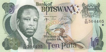 Botswana 10 Pula Pres. O.J.K Masire - Banque Centrale - 2002