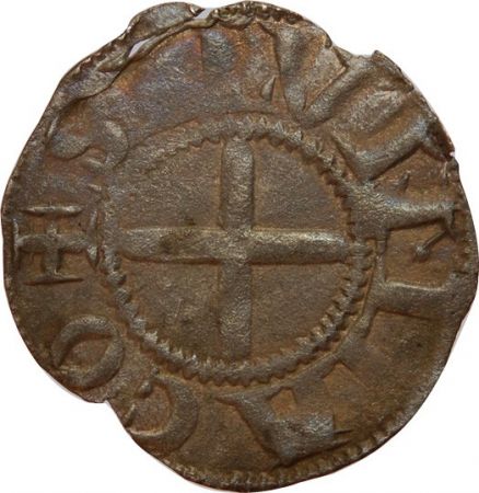 BOURBONNAIS  Prieuré de Souvigny - DENIER argent - XIIe siècle