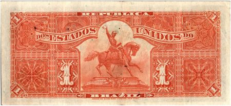 Brésil 1 Mil Reis, Musée Impériale - 1917 - Estampa 9 A - P.5