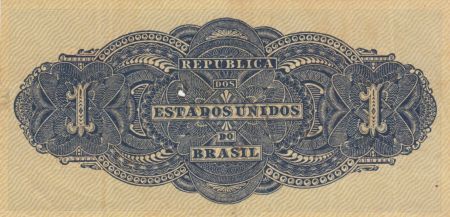 Brésil 1 Mil Reis 1921 - Estampa 12 A - D. Campista